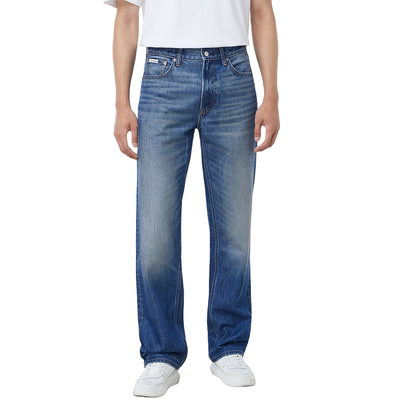 【复刻90S系列】CK Jeans韩国代购25秋男士蓝色直筒牛仔裤4RD911G