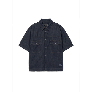 牛仔衬衫 韩国代购 棉莱赛尔牛仔原洗夏季 衬衫 MQ2D2256 GUESS男短袖