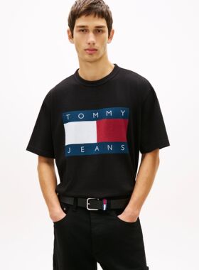 韩国代购tommy男士棉质宽松大旗帜短袖t恤休闲日常T32G1TTO07SMT4