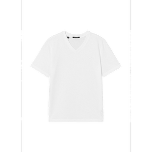 T恤 V领细罗纹三角短袖 MQ2K8431 26夏GUESS男士 韩国代购