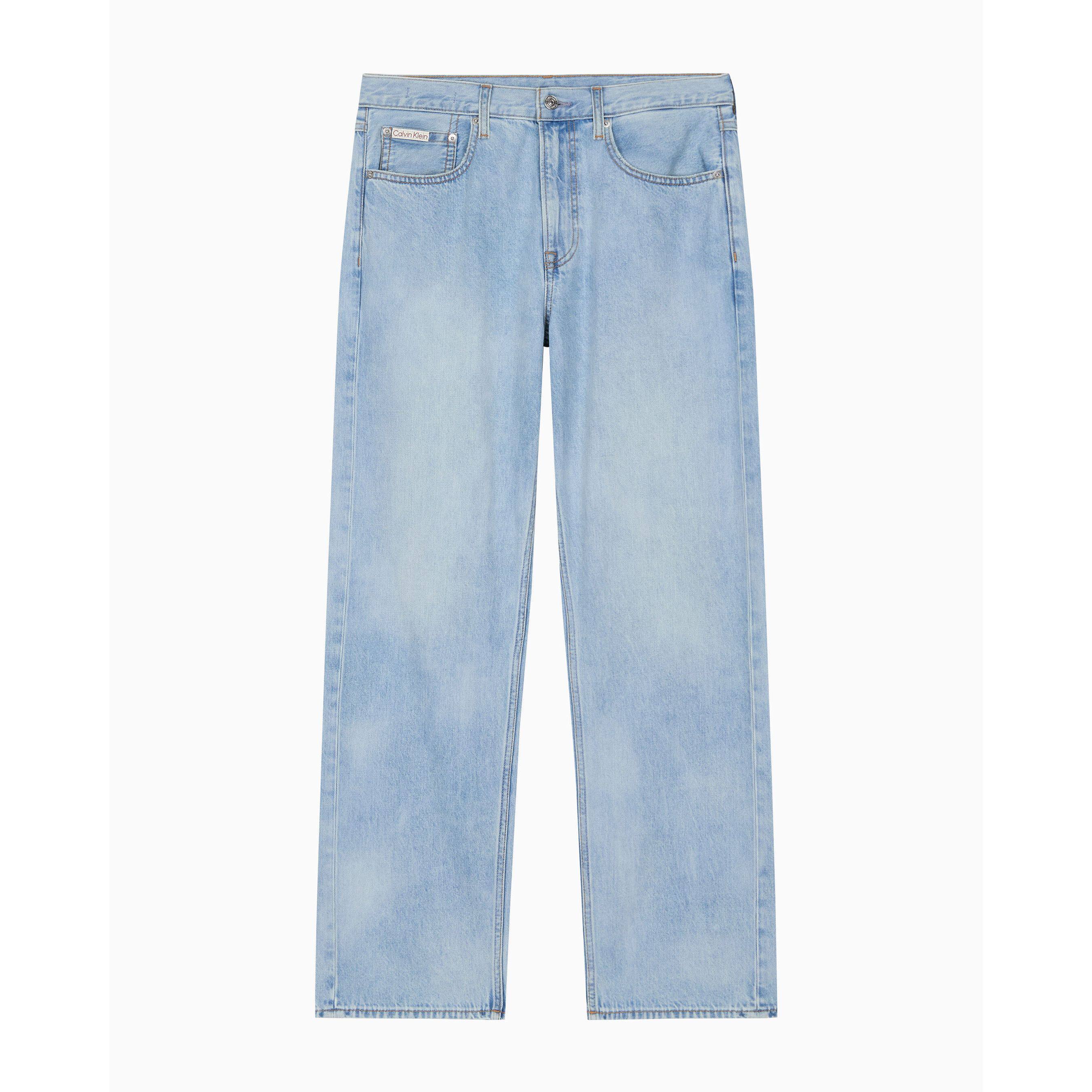 韩国代购26春夏CKJ男款90s复古凉感透气浅蓝色直筒牛仔裤4RG718G