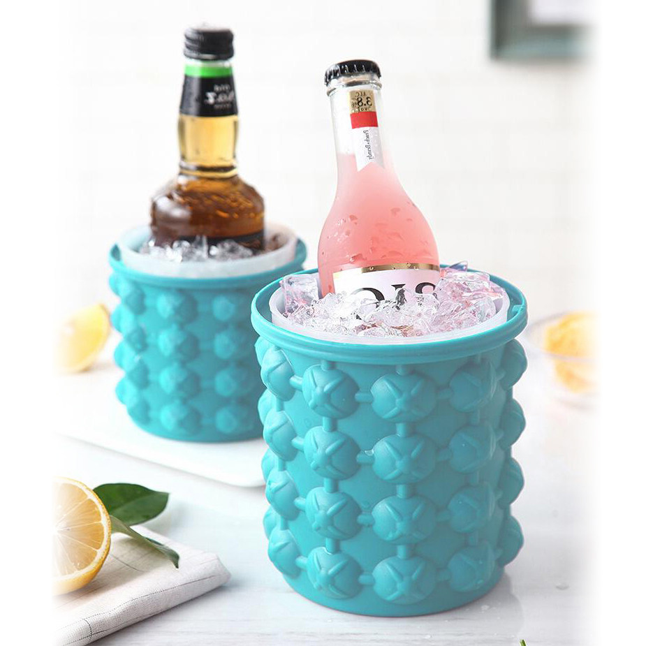 食品级硅胶冰桶户外便携式冰格啤酒饮料放冰桶奶茶可口可乐迷你