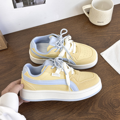 厚底增高休闲板鞋女2025夏季新款小众ins潮百搭户外运动鞋子