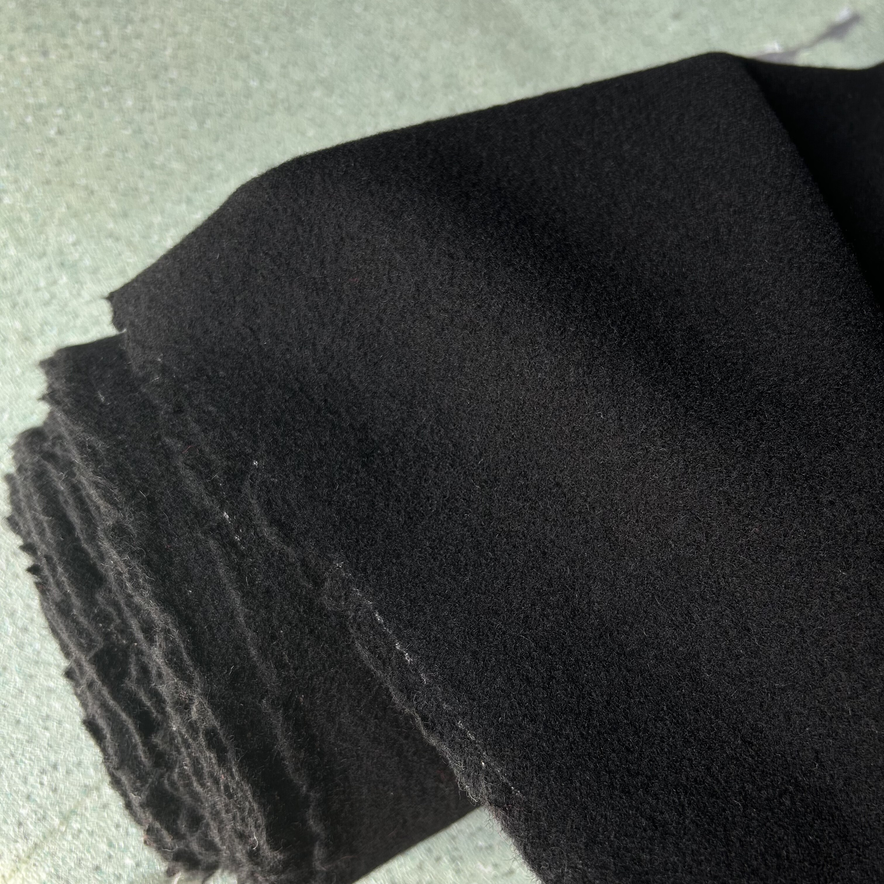 内蒙古老料黑色羊绒羊毛纯羊毛全羊毛毛呢面料大衣布料店主珍藏款