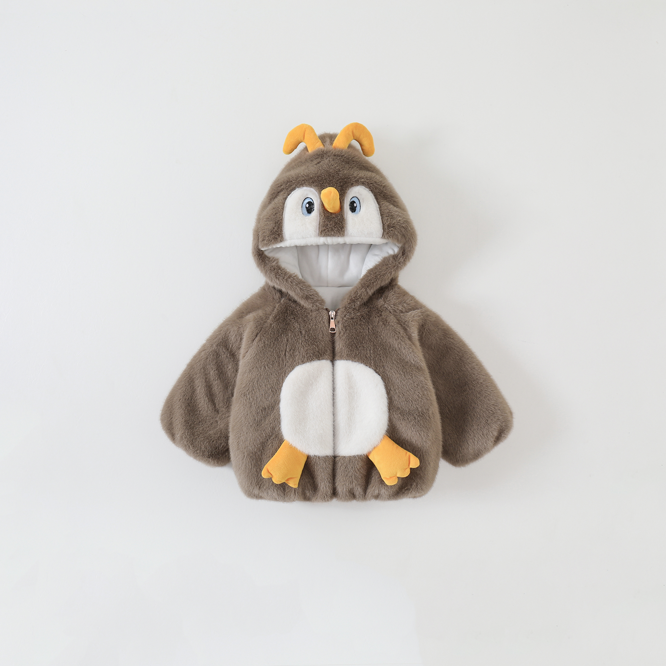 儿童加厚夹棉衣服婴儿毛毛衣