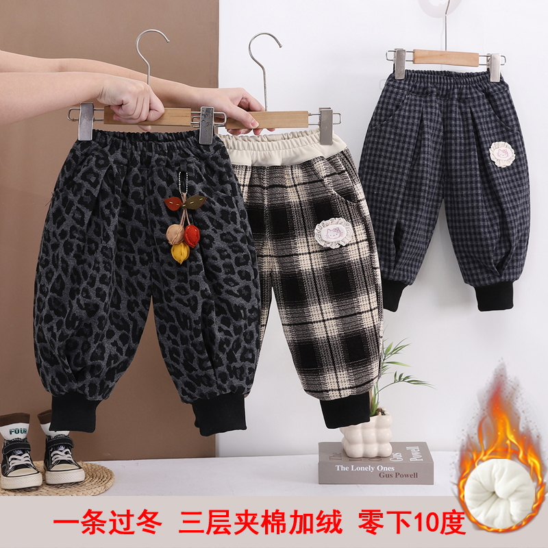 炸街夹棉一条过冬宝宝棉裤
