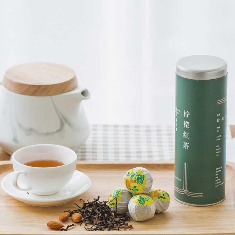 小青柠檬红茶小金柠水果茶英红九号小柠红茶叶滇红花果茶60g罐装