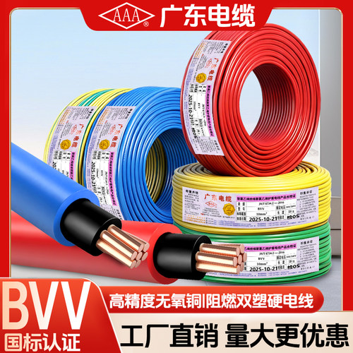 广东电缆AAA牌国标ZC-BVV(B)