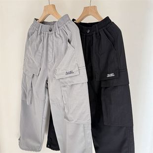 青少年加绒梭织休闲裤 暖绒工装 190中大男童一体绒登山裤 150 风