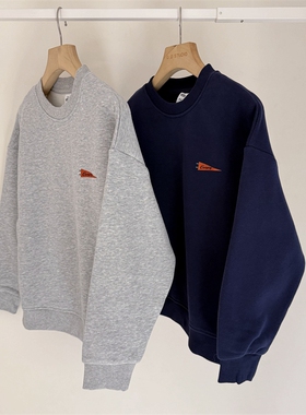 暖暖轻抓绒~150-180中大童一体薄绒卫衣秋冬青少年磨毛保暖套头衫