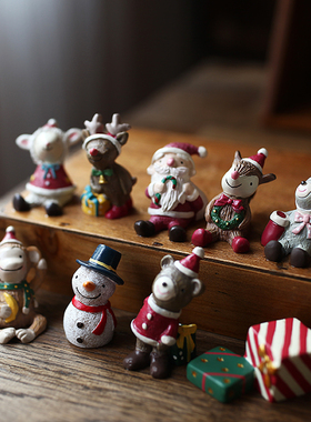 圣诞老人小玩意可爱风zakka摆件