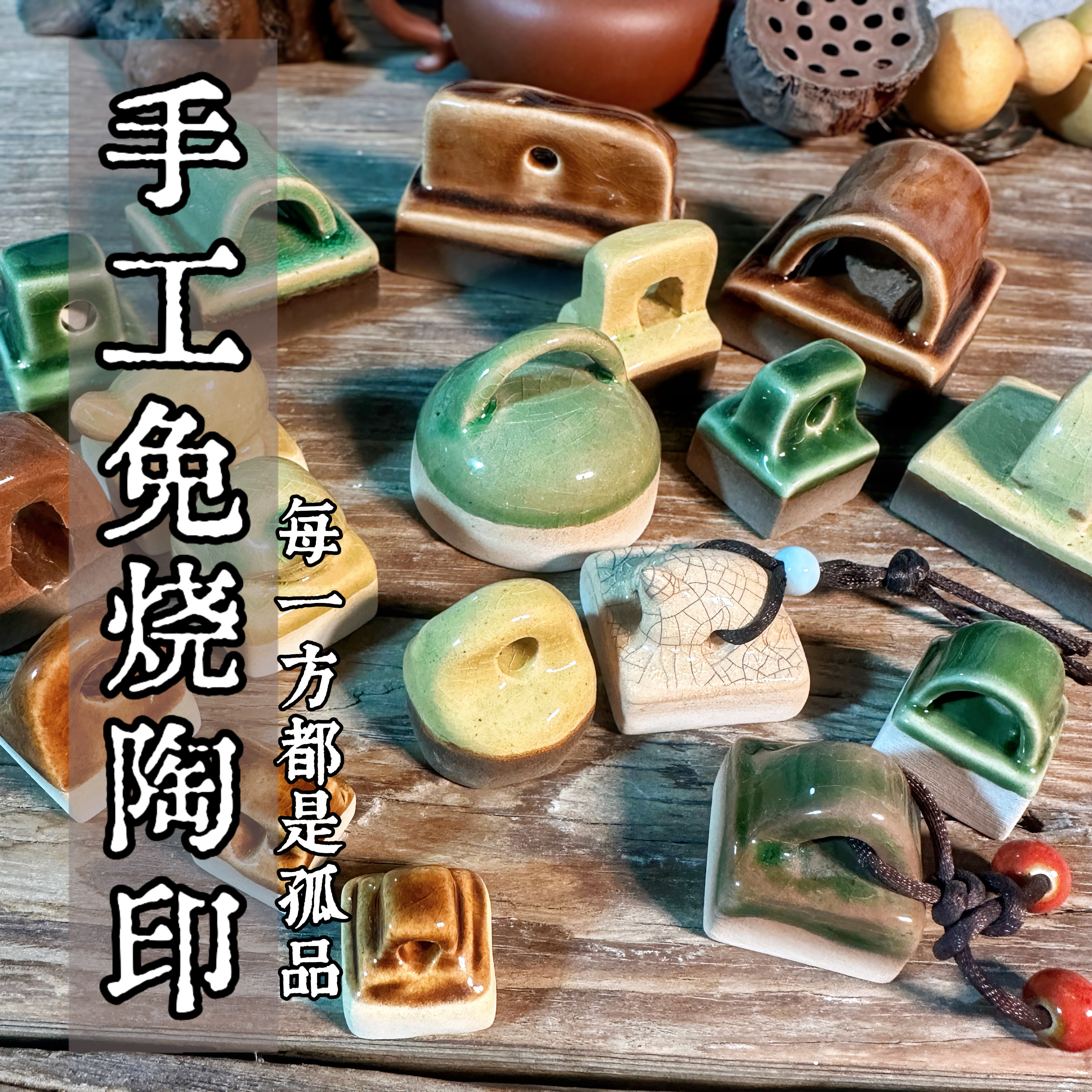 手工陶印免烧陶瓷印章印坯篆刻个性印硬度接近青田石寿山石
