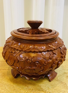 缅甸花梨木整木一体成型工艺制作而成香炉/线香/塔香/多功能香炉/