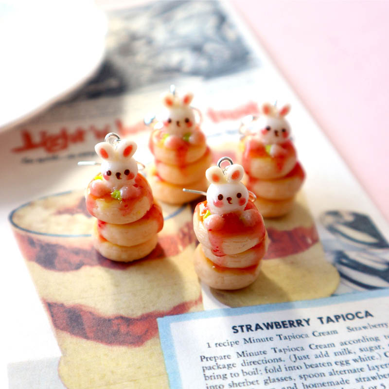 日本食玩软陶滴胶女银饰手工创意