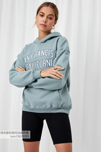 塔米家 澳单Su*美式复古刺绣印花oversized连帽卫衣 多色