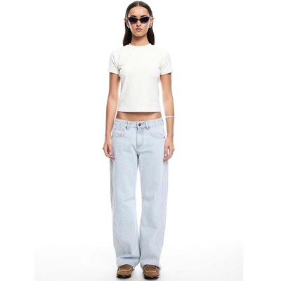 塔米家 澳母狮子L*on*ss浅蓝色阔腿弯刀裤 外G2-4