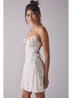 塔米家 U0在售KTS碎花吊带露背度假风辣妹连衣裙 H2-2