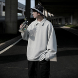 cityboy大男孩穿搭时尚polo衫宽松翻领百搭卫衣ACT09P60，男装卫衣，电商A070