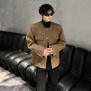 小香风设计垫肩轻奢外套毛呢上衣轻奢高级感西服夹克 JK390 P118图片