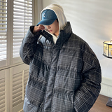 个性格子加厚连帽棉服男外套潮棉衣MF130P115，男装棉衣，电商A070