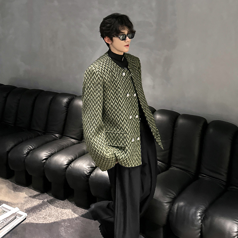 垫肩设计高级感小香风廓形外套轻奢风小众男女夹克JK386P128,男装夹克,电商A070