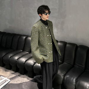 垫肩设计高级感小香风廓形外套轻奢风小众男女夹克 JK386 P128图片
