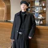 韩版高街痞帅短款修身外套男士休闲翻领西服潮流夹克TX208P95，男装夹克，电商A070