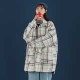 中性风夹克风衣外套格子韩版港味情侣男毛呢大衣DY02P120，男装夹克，电商A070