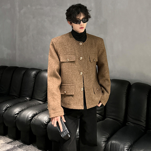 小香风设计垫肩轻奢外套毛呢上衣轻奢高级感西服夹克 JK390 P118图片