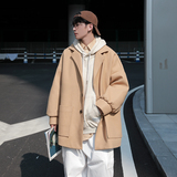 cityboy毛呢中长款特宽松风衣男士外套黑呢大衣ADY01P110，男装风衣，电商A070