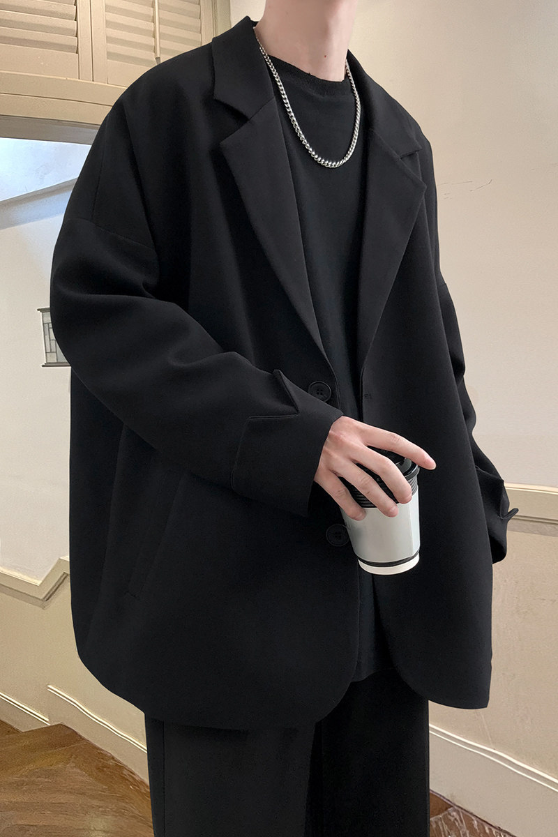 春秋休闲西服单服宽松男女潮流痞帅简约男士西装TX201P85,男装西服套装,电商A070