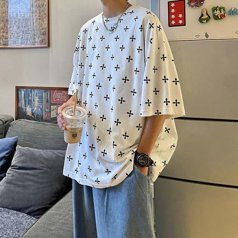 T恤帅气宽松男女情侣潮短袖CD1012P35,男装T恤,电商A070