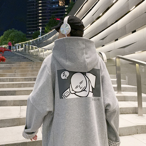 秋冬新男連帽衛(wèi)衣潮流港風(fēng)嘻哈寬松ins超火外套衛(wèi)衣 W522 P55圖片