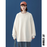 中性风纯色宽松毛线衣圆领大码毛衣MY600P50，男装针织衫/毛衣，电商A070