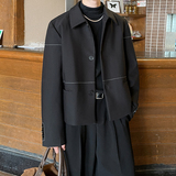 韩版高街痞帅短款修身外套男士休闲翻领西服潮流夹克TX208P95，男装夹克，电商A070