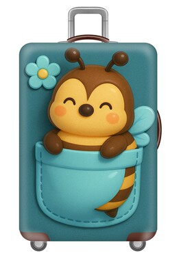 口袋动物9蜜蜂弹力箱套拉杆箱旅行旅游登机行李皮箱保护罩防尘袋