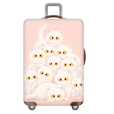 KTS14猫咪弹力箱套拉杆箱旅行旅游登机行李皮箱保护罩防尘袋耐磨