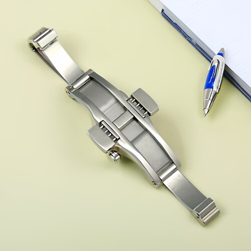 钢带表扣蝴蝶扣配件适用天梭浪琴