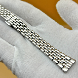 表带女士手表配件实心不锈钢通用表链适用阿玛尼满天星飞亚达