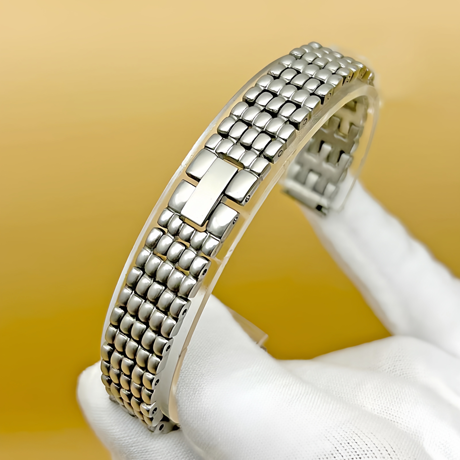 钢带表链11mm实心不锈钢女表带细