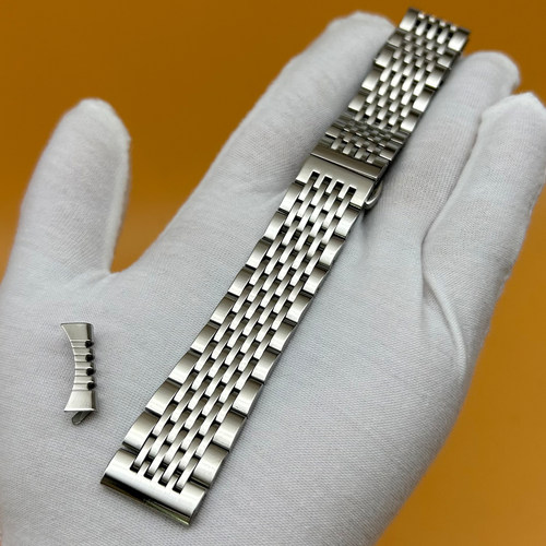 手表带男款不锈钢20mm22超薄钢带