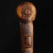 越南芽庄白棋楠雕刻吉祥如意小吊坠耳坠子小孩挂件奇楠饰品0.45克