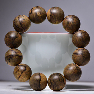 正宗柬埔寨沉香花蜜香2.0男士手串木质佛珠手链大念珠子豪气文玩