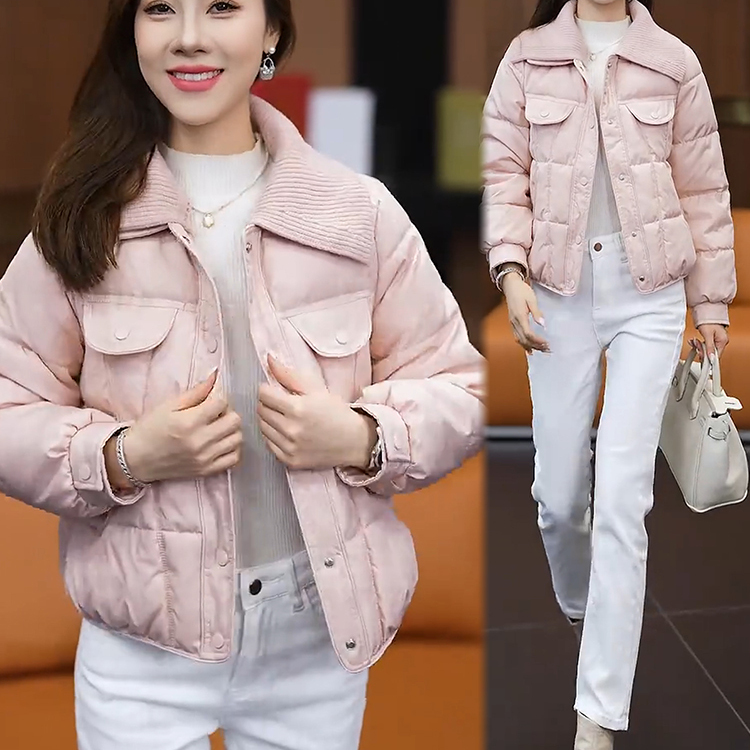时尚短款羽绒棉服女2025冬季新款