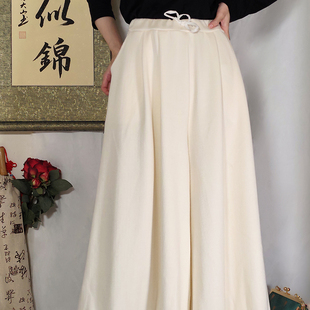 日常出街汉服秋冬保暖 灯笼裤 摸鱼儿明制圆领弓袋袖 宋制改良阔腿裤