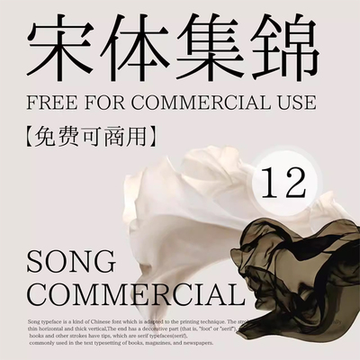 12款高级感宋体合集 免费商用海报优雅宋体Ps/Ai设计师下载字体包