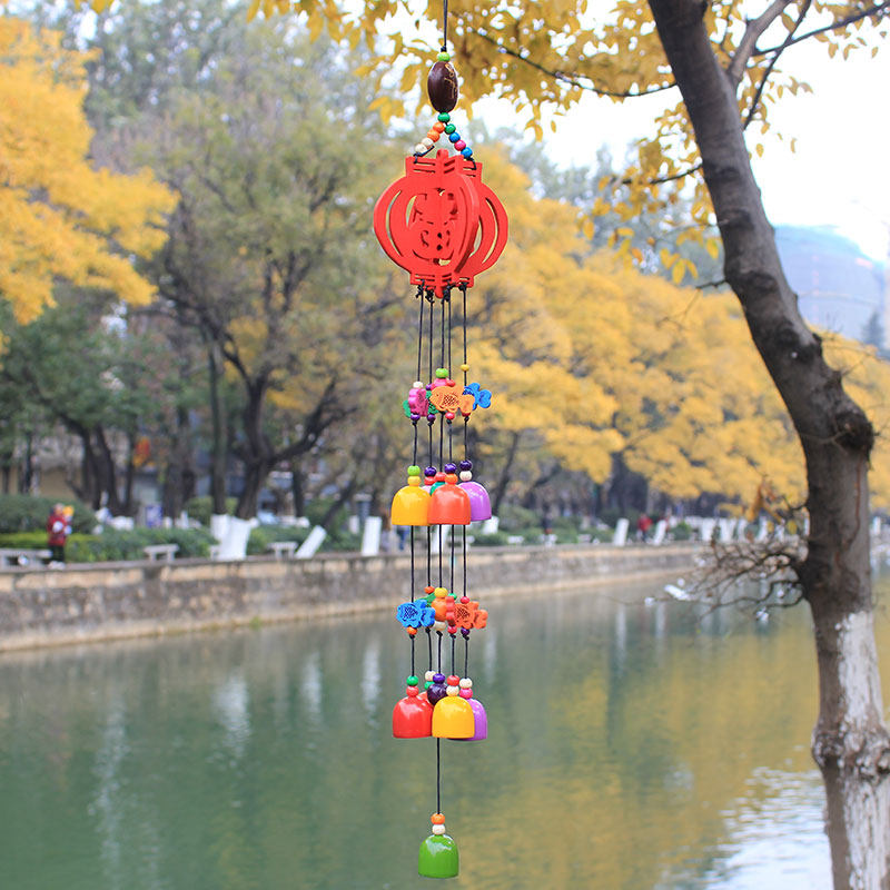 春福风铃过年挂饰餐厅酒吧喜庆装扮开门提醒挂件彩色铃铛春节吊饰