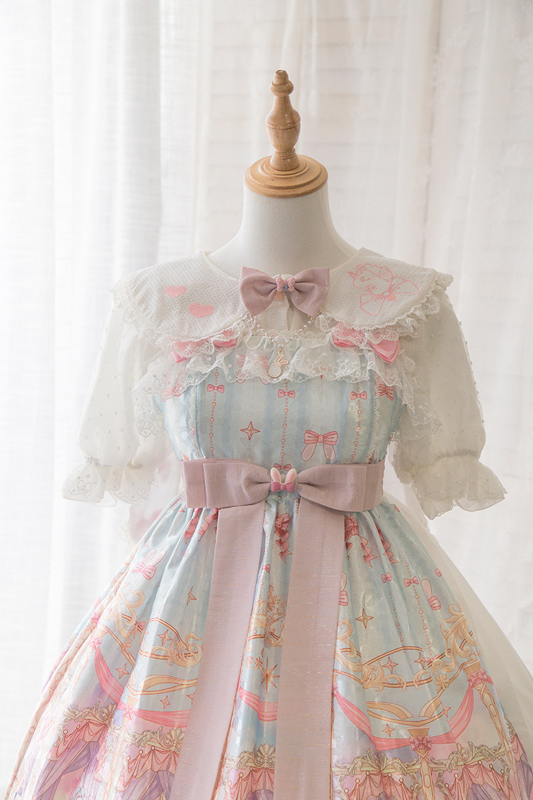 lucyandlory原创设计正品旋转木马内搭衬衫雪纺