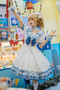 LucyAndLory原创设计猫妖岛op小海军风lolita裙猫妖的诱惑联名款