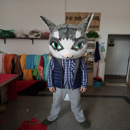卡通表演服成人玩偶服装人偶服装定制猫咪头卡通人偶服装卡通服装